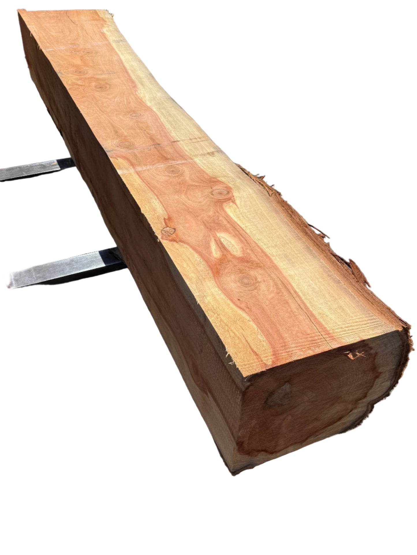 Redwood Live Edge Slab Bench