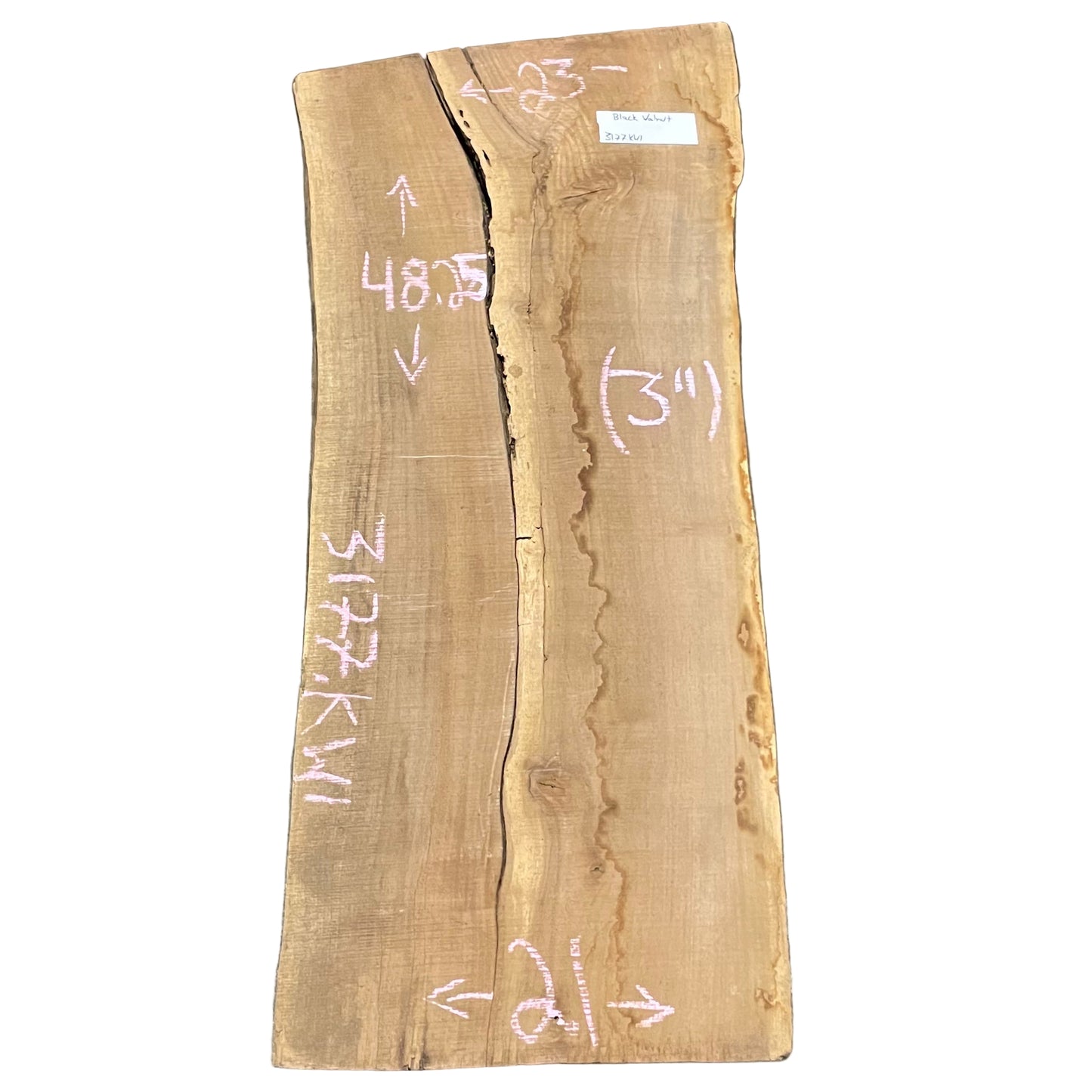 Black Walnut Live Edge Slab 3177.KWI