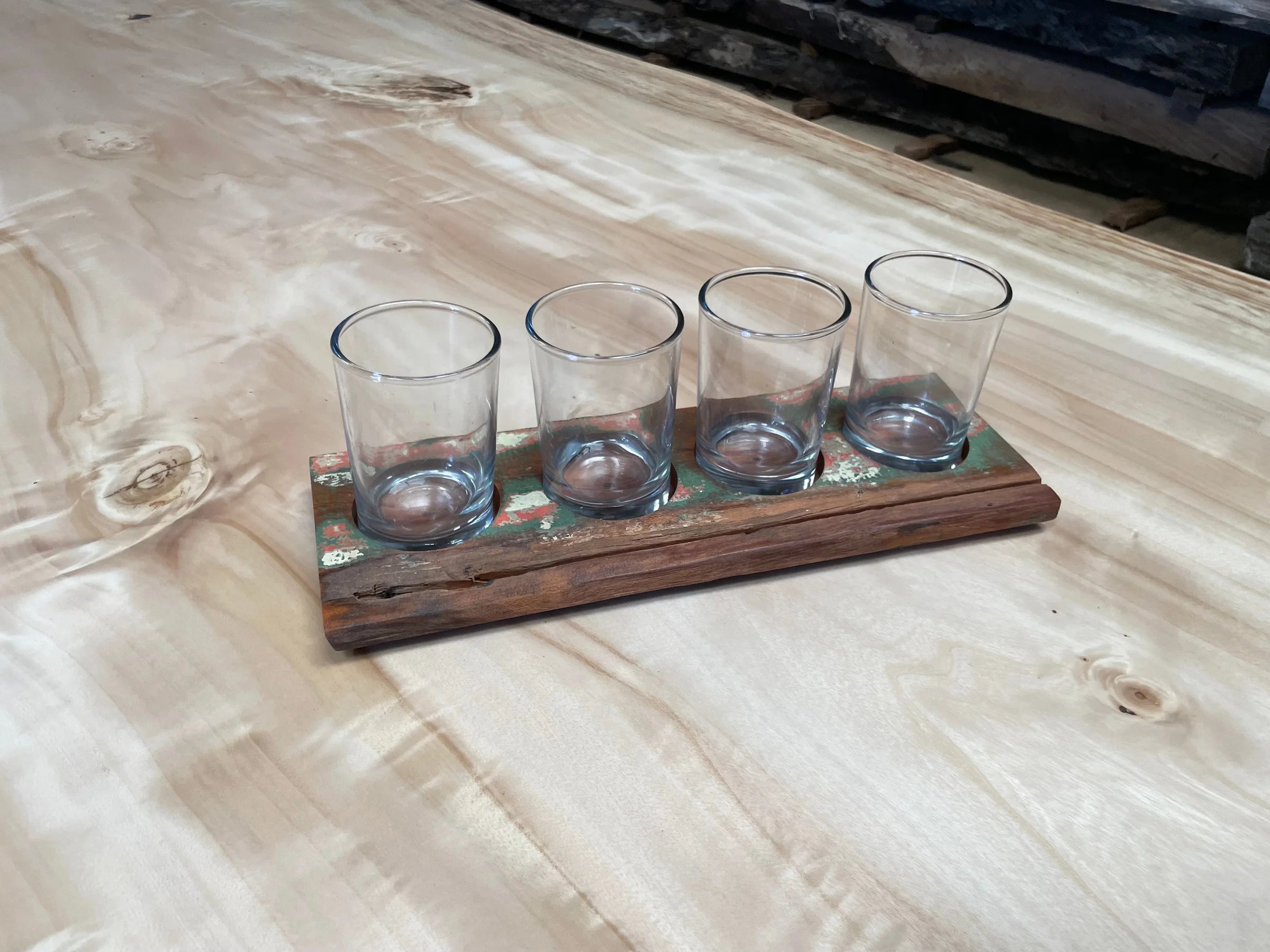 Peroba Rosa Beer/Liquor Flight w/ Glasses – Peroba Reclaimed Wood ...