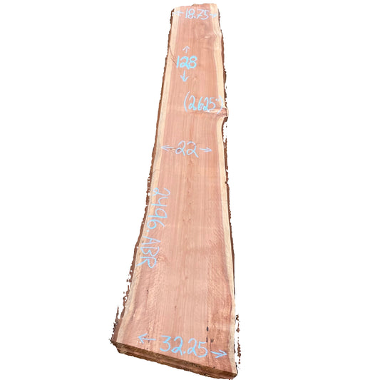 Curly Redwood Live Edge Slab 2496.ABR