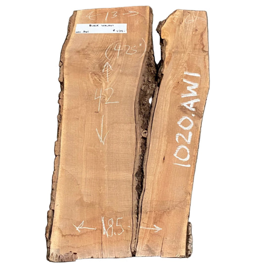 Black Walnut Live Edge Slab 1020.AWI