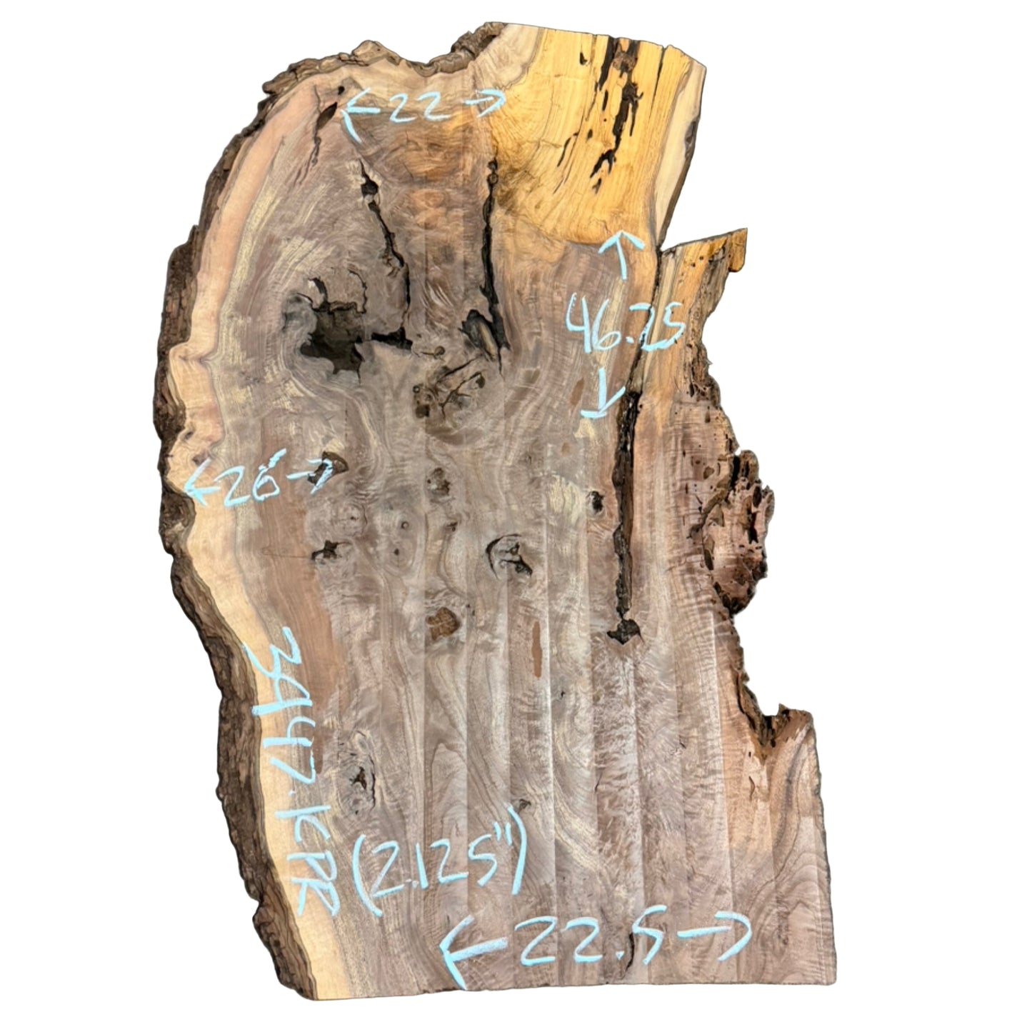 Claro Walnut Live Edge Slab S2S 3947.KPR