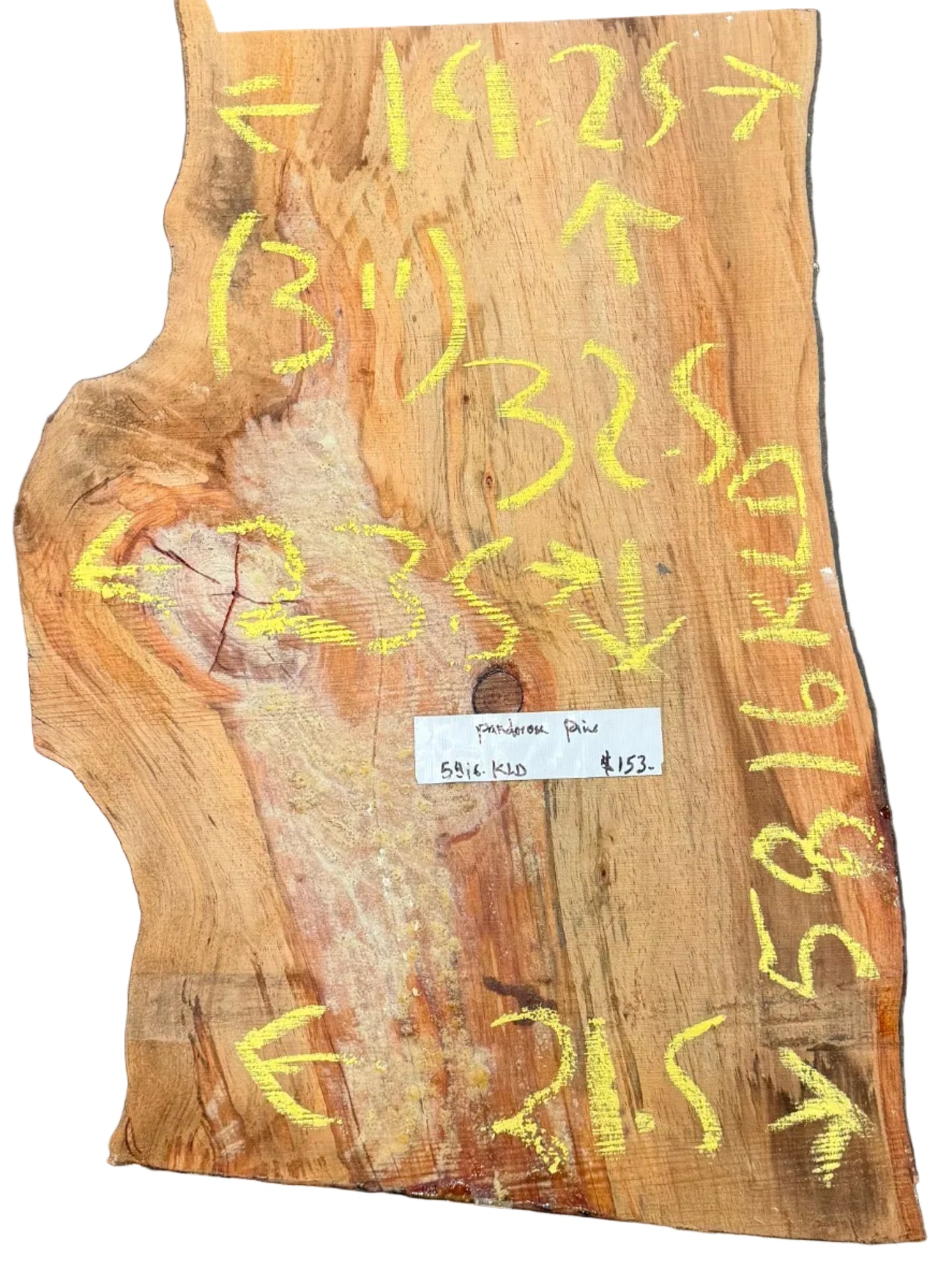 Ponderosa Pine Live Edge Slab 5816.KLD