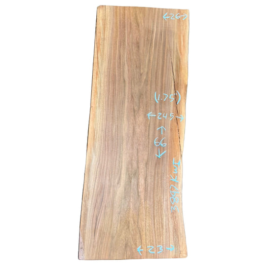 Black Walnut Live Edge Slab S2S 3897.KWI