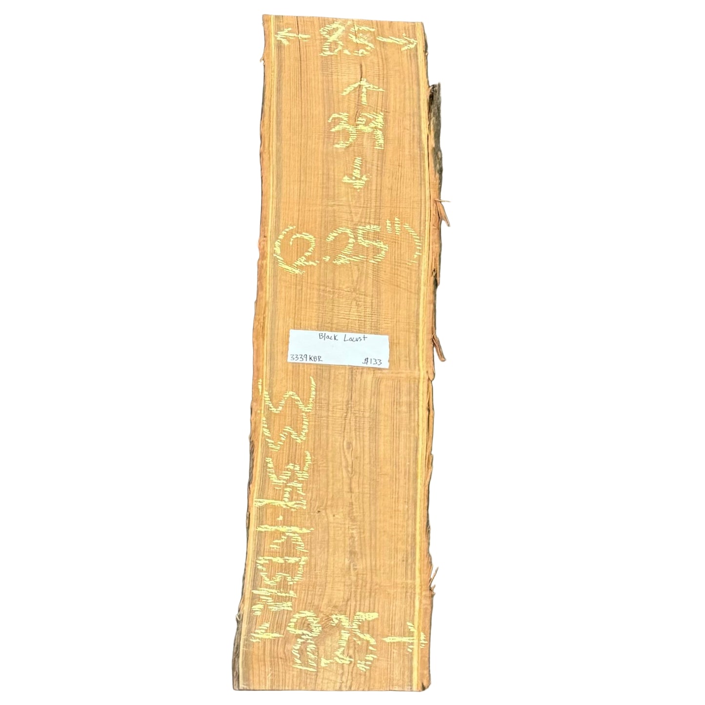 Black Locust Live Edge Slab 3339.KBR