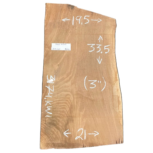 Black Walnut Live Edge Slab 3174.KWI