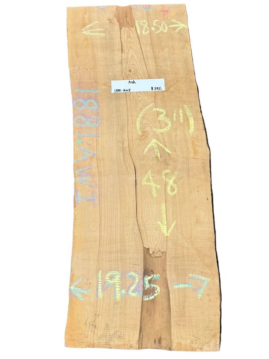 Ash Live Edge Slab 1881.KWI