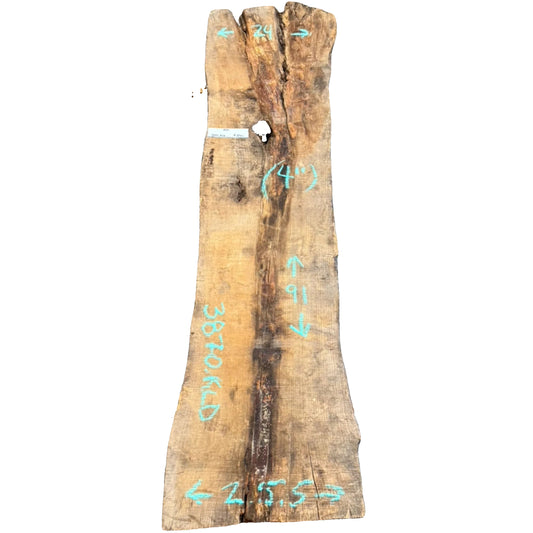 Ash Live Edge Slab 3870.KLD