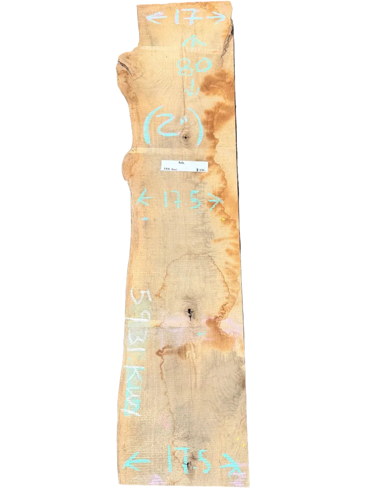 Ash Live Edge Slab 5931.KWI