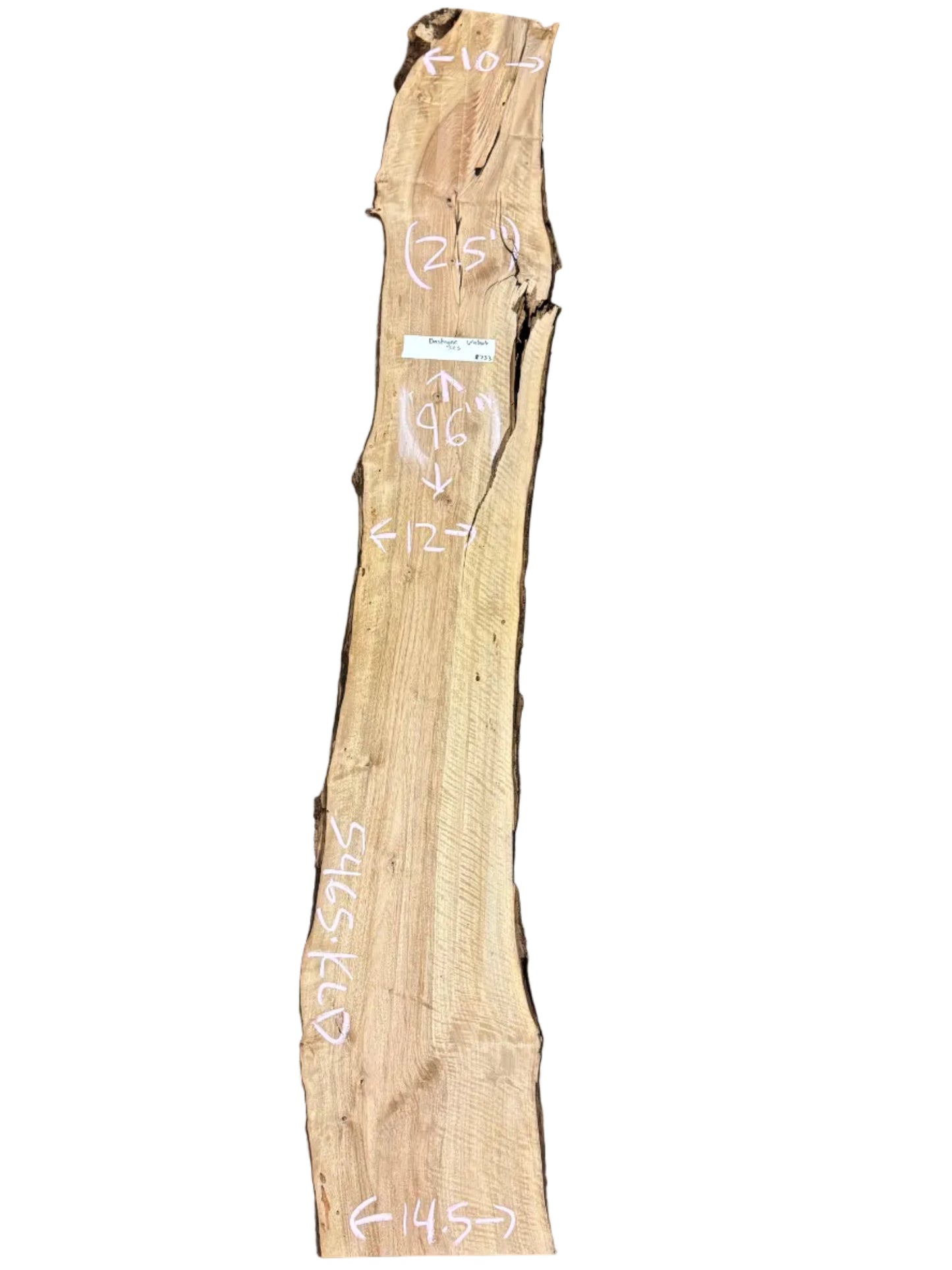 Bastogne Walnut Live Edge Slab S2S 5465.KLD