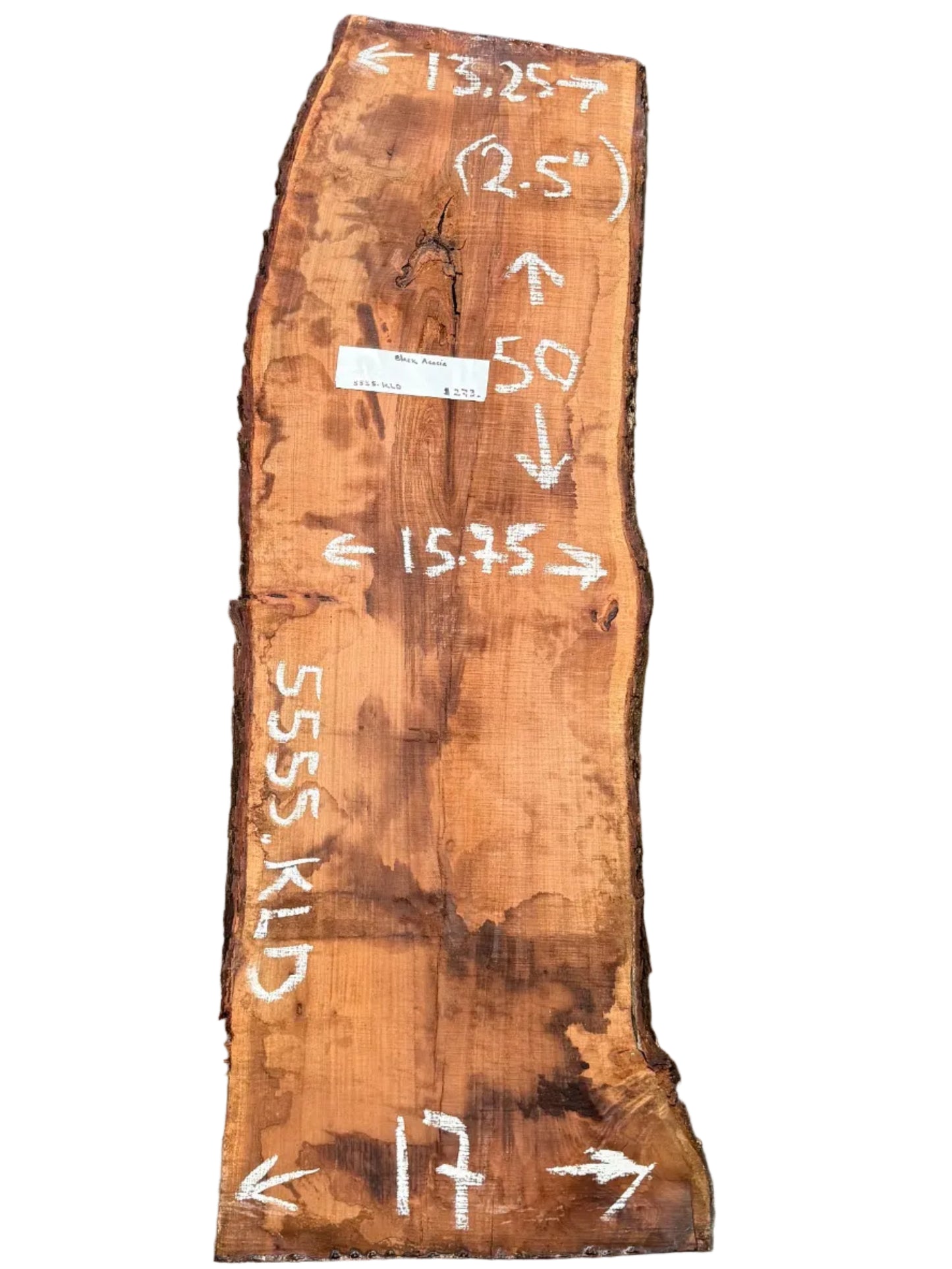 Black Acacia Live Edge Slab 5555.KLD