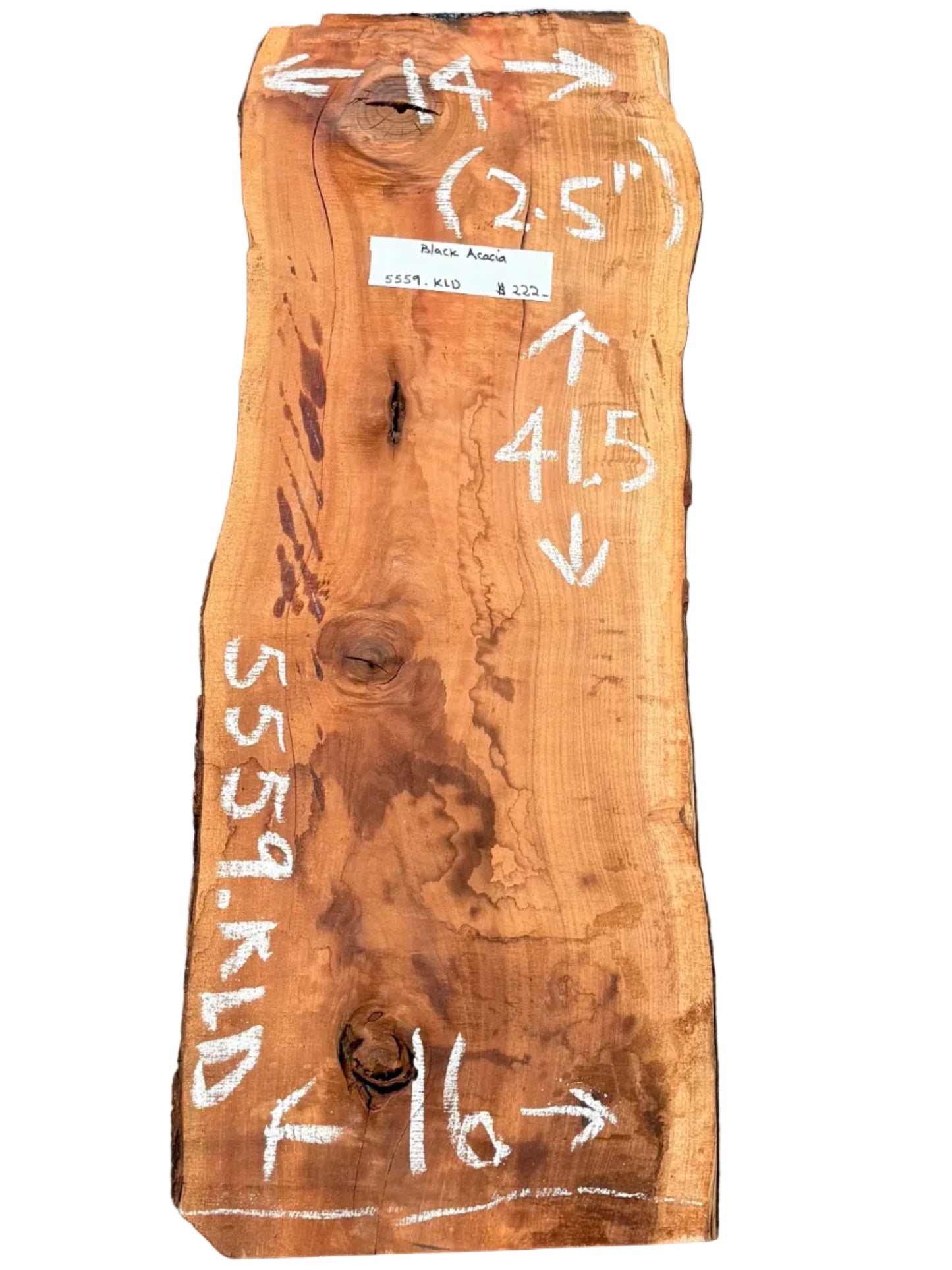 Black Acacia Live Edge Slab 5559.KLD