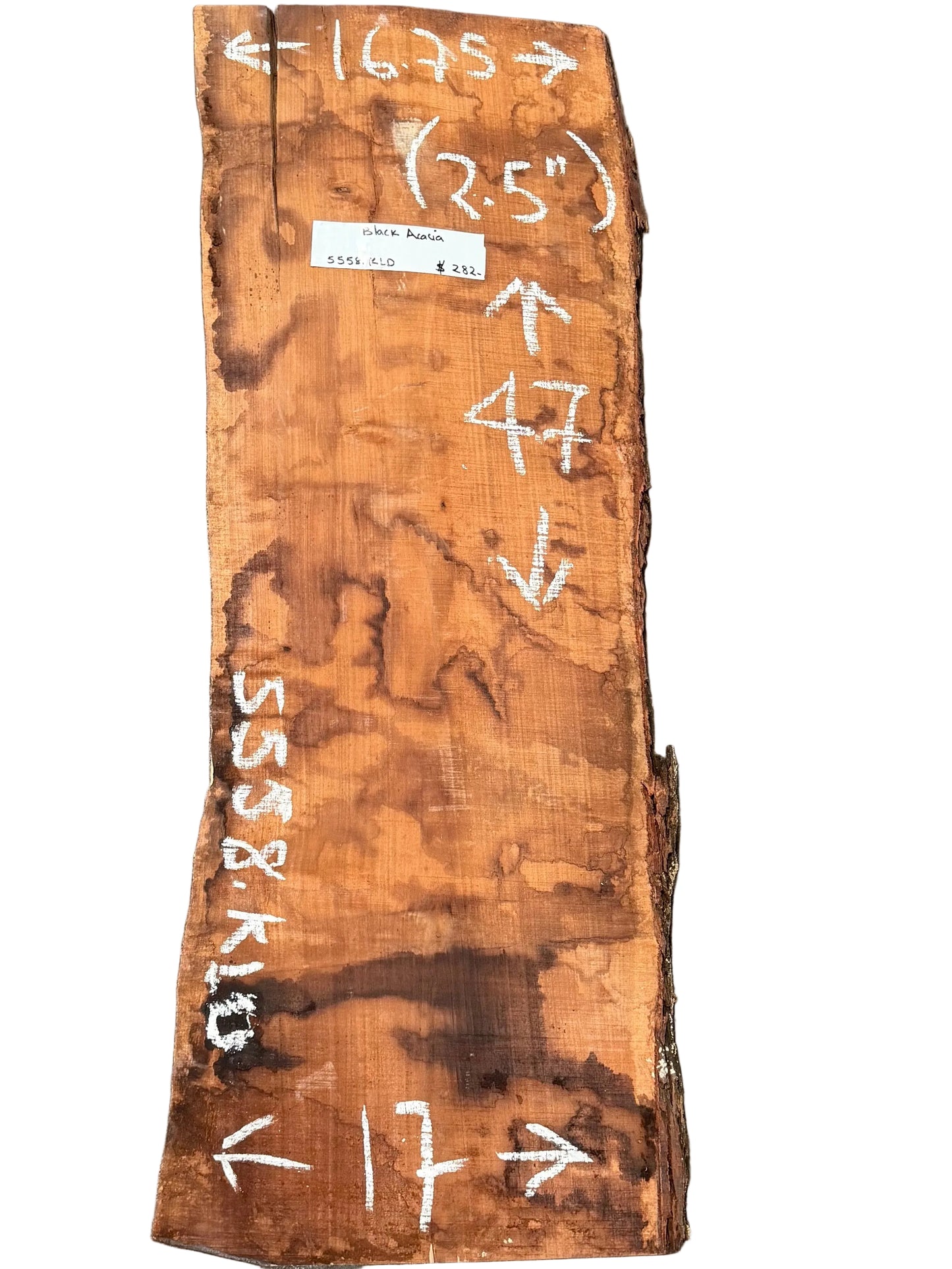 Black Acacia Live Edge Slab 5558.KLD