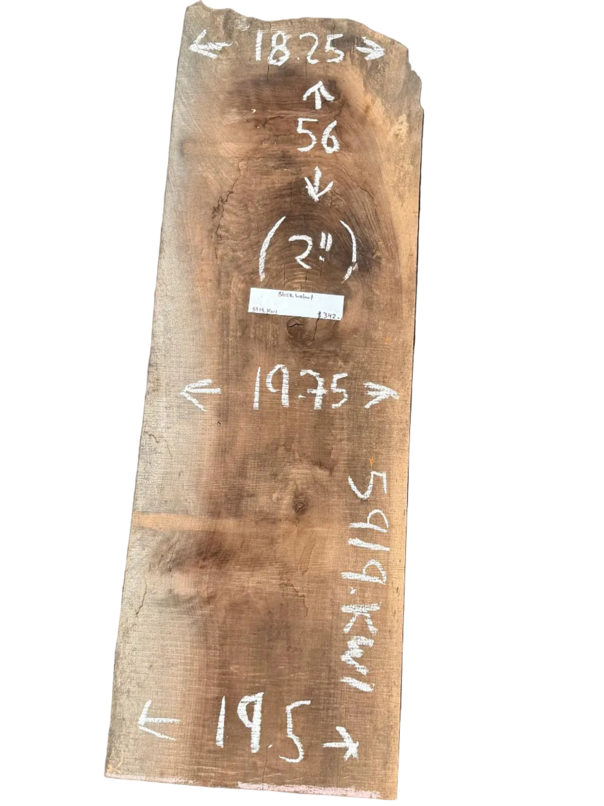 Black Walnut Live Edge Slab 5919.KWI