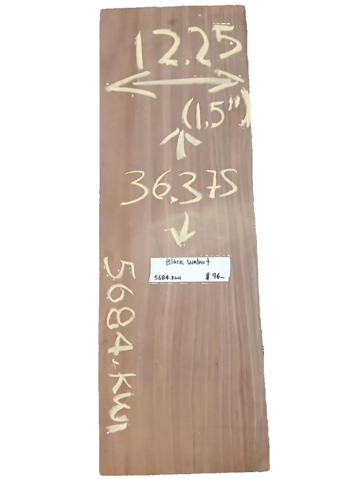 Black Walnut Rough Sawn Lumber 5684.KWI