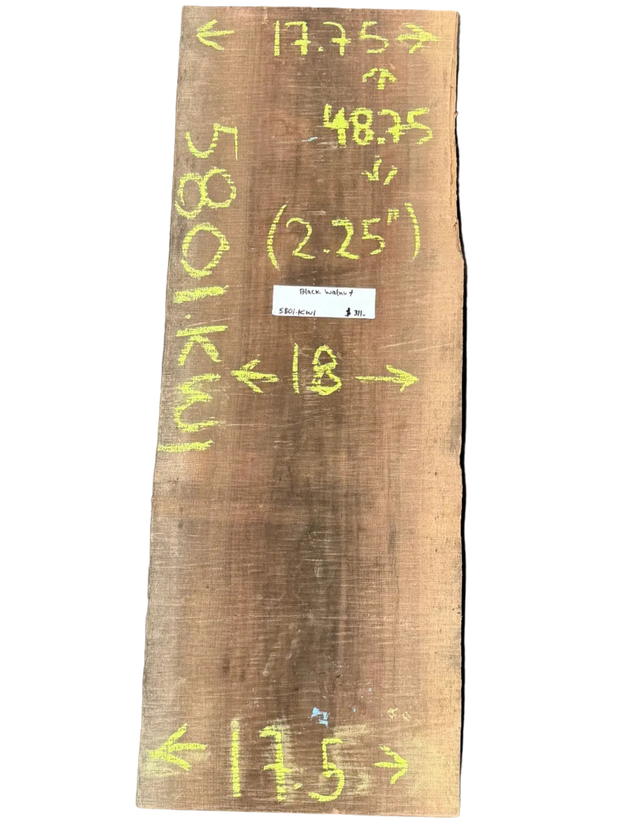Black Walnut Rough Sawn Lumber 5801.KWI