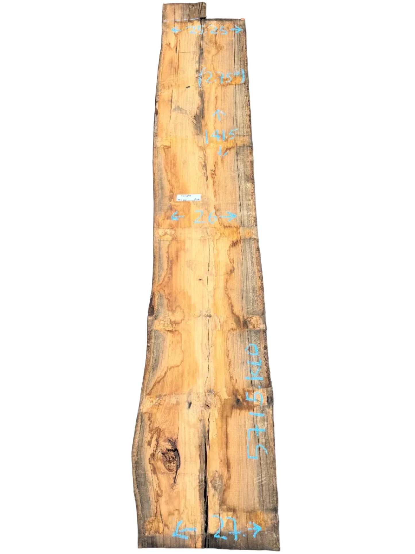 Blue Gum Eucalyptus Live Edge Slab 5715.KLD