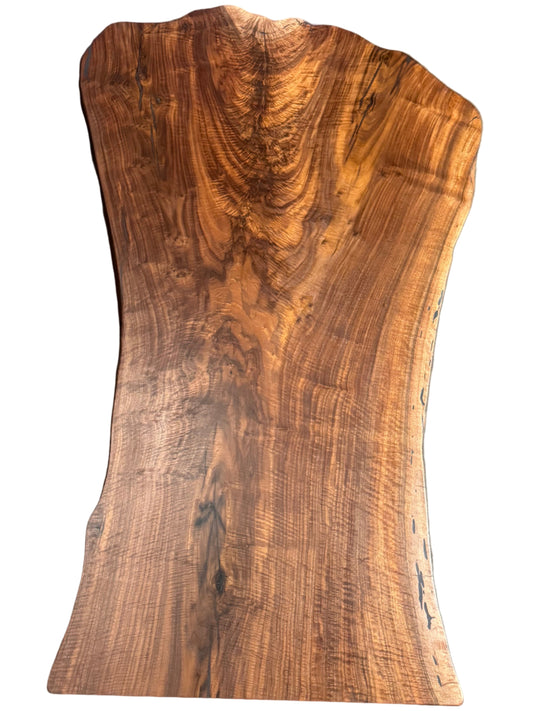 kitchen island made from claro walnut live edge wood