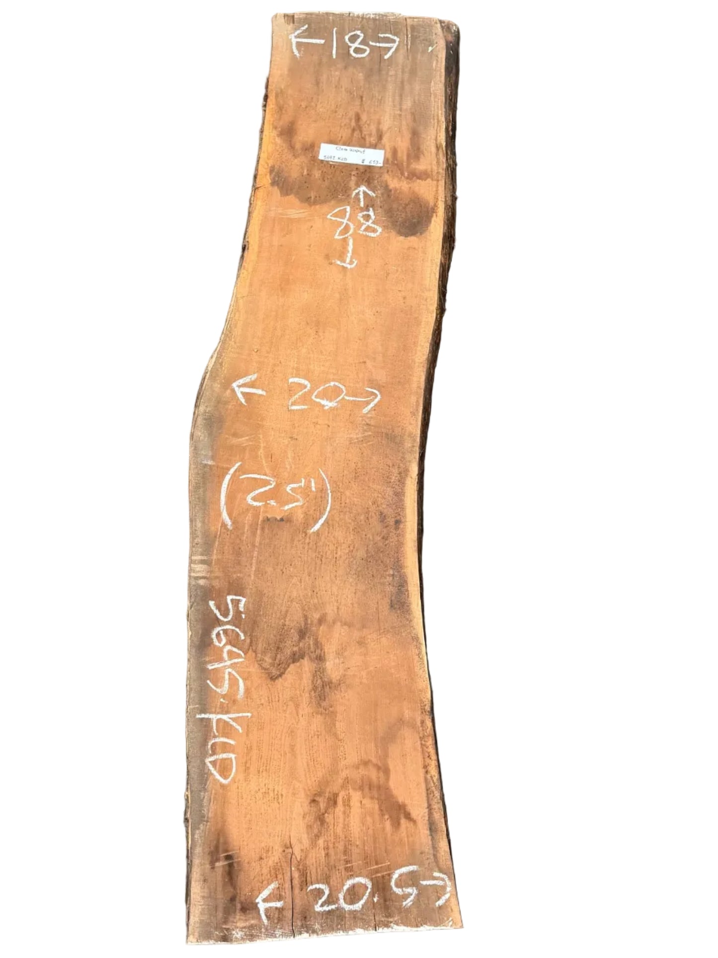 Claro Walnut Live Edge Slab 5695.KLD