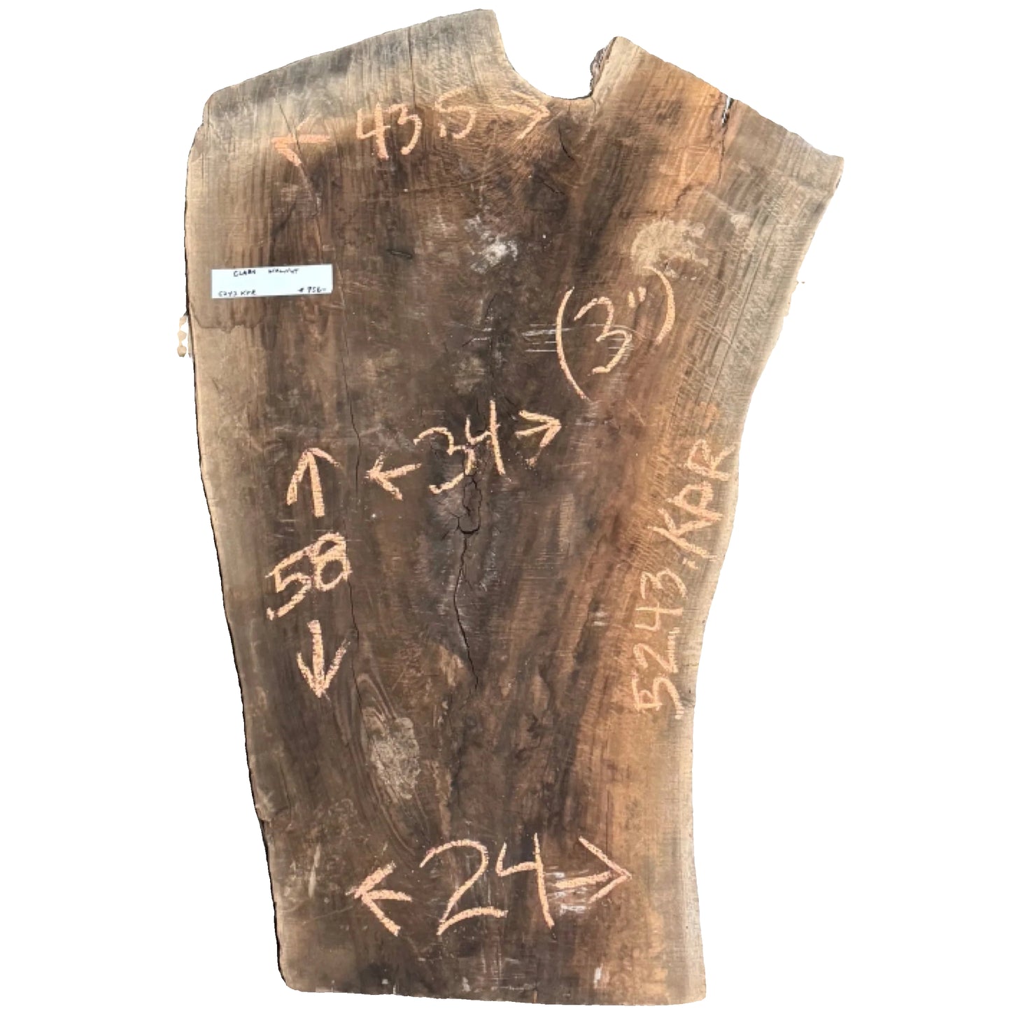 Claro Walnut Live Edge Wood Slab 5243.KPR