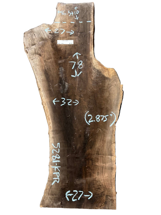 Claro Walnut Live Edge Slab 5281.KPR