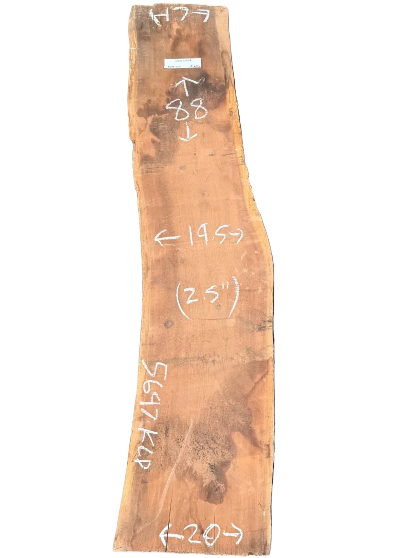 Claro Walnut Live Edge Slab 5697.KLD