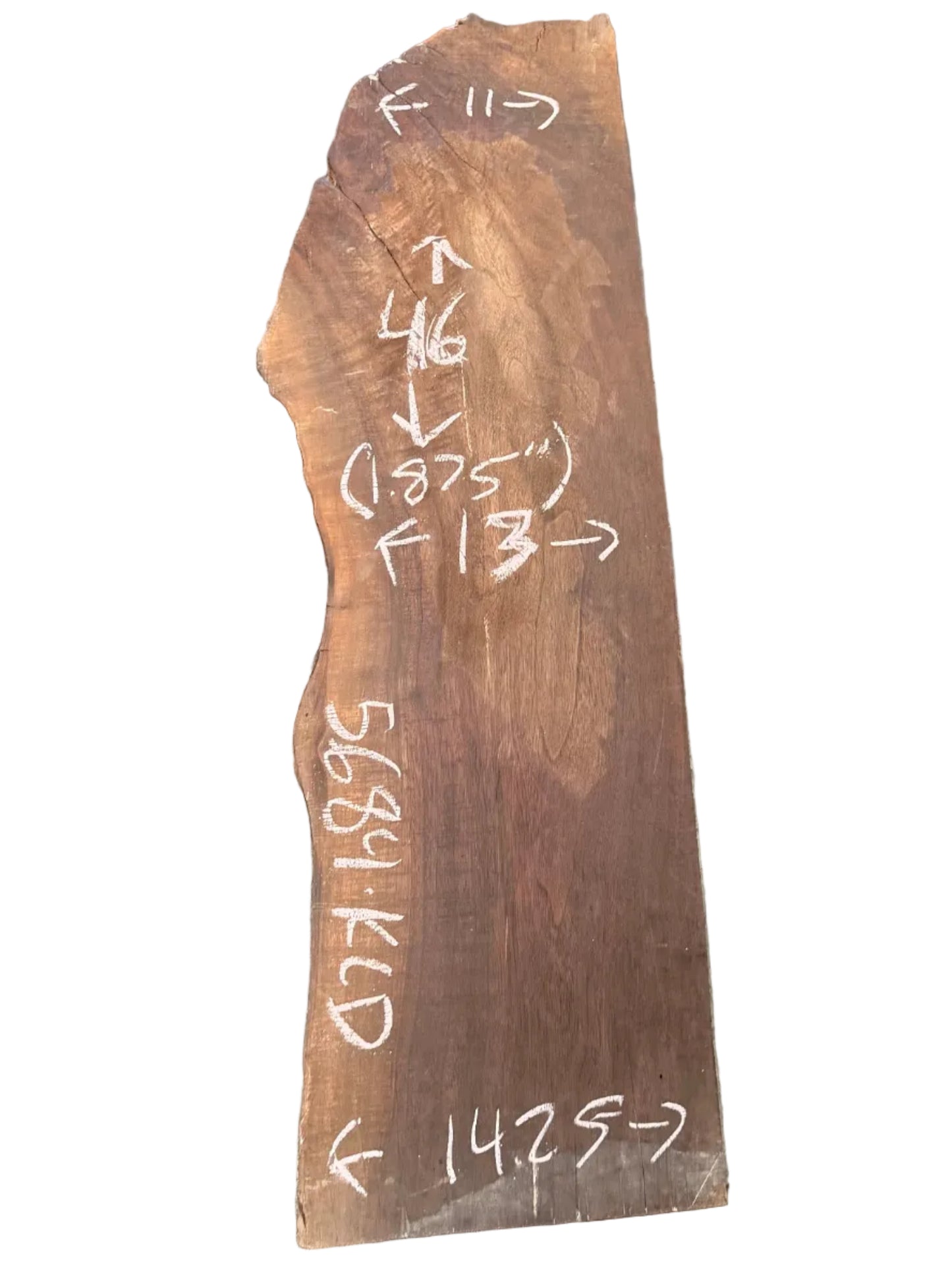 Claro Walnut Live Edge Slab 5684.KLD