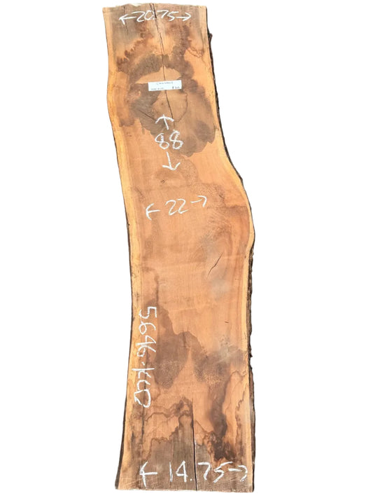 Claro Walnut Live Edge Slab 5696.KLD