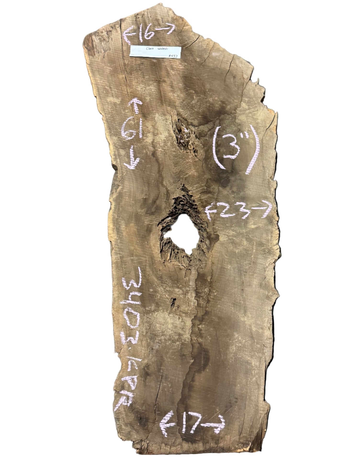 Claro walnut live edge wood slab