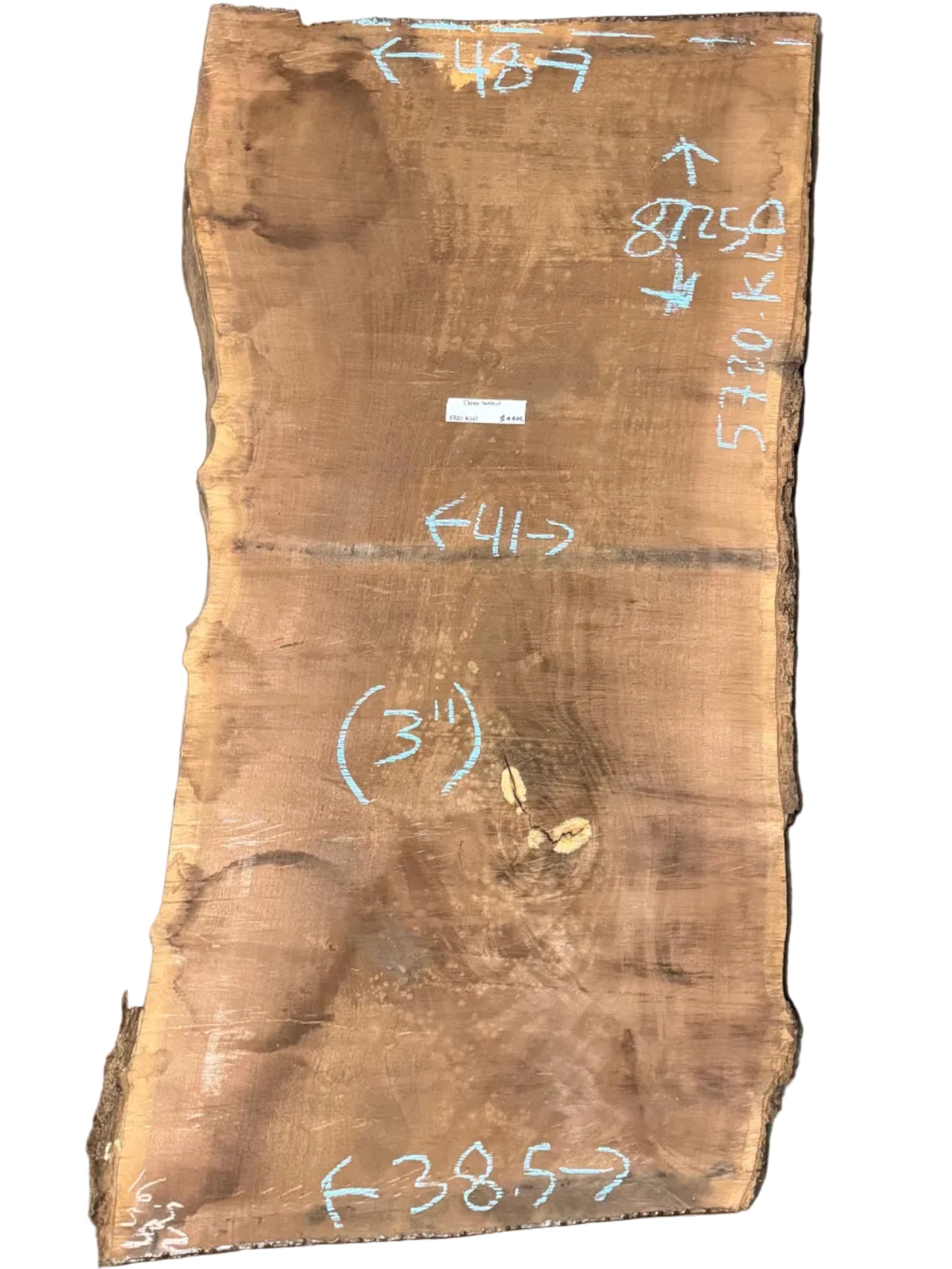 Claro Walnut Live Edge Slab 5720.KLD