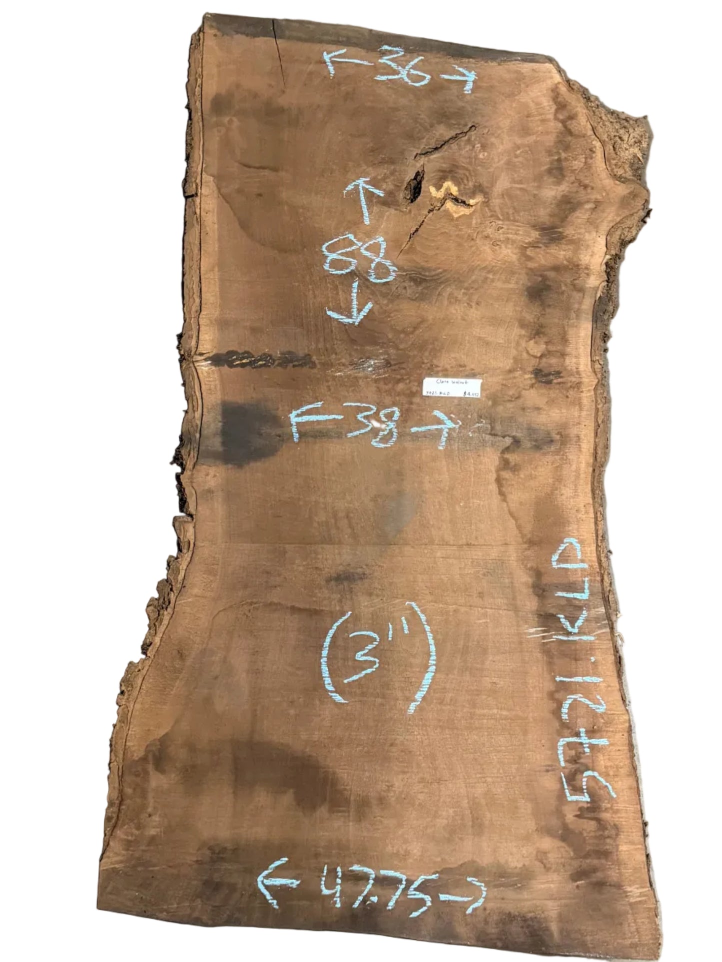 Claro Walnut Live Edge Slab 5721.KLD