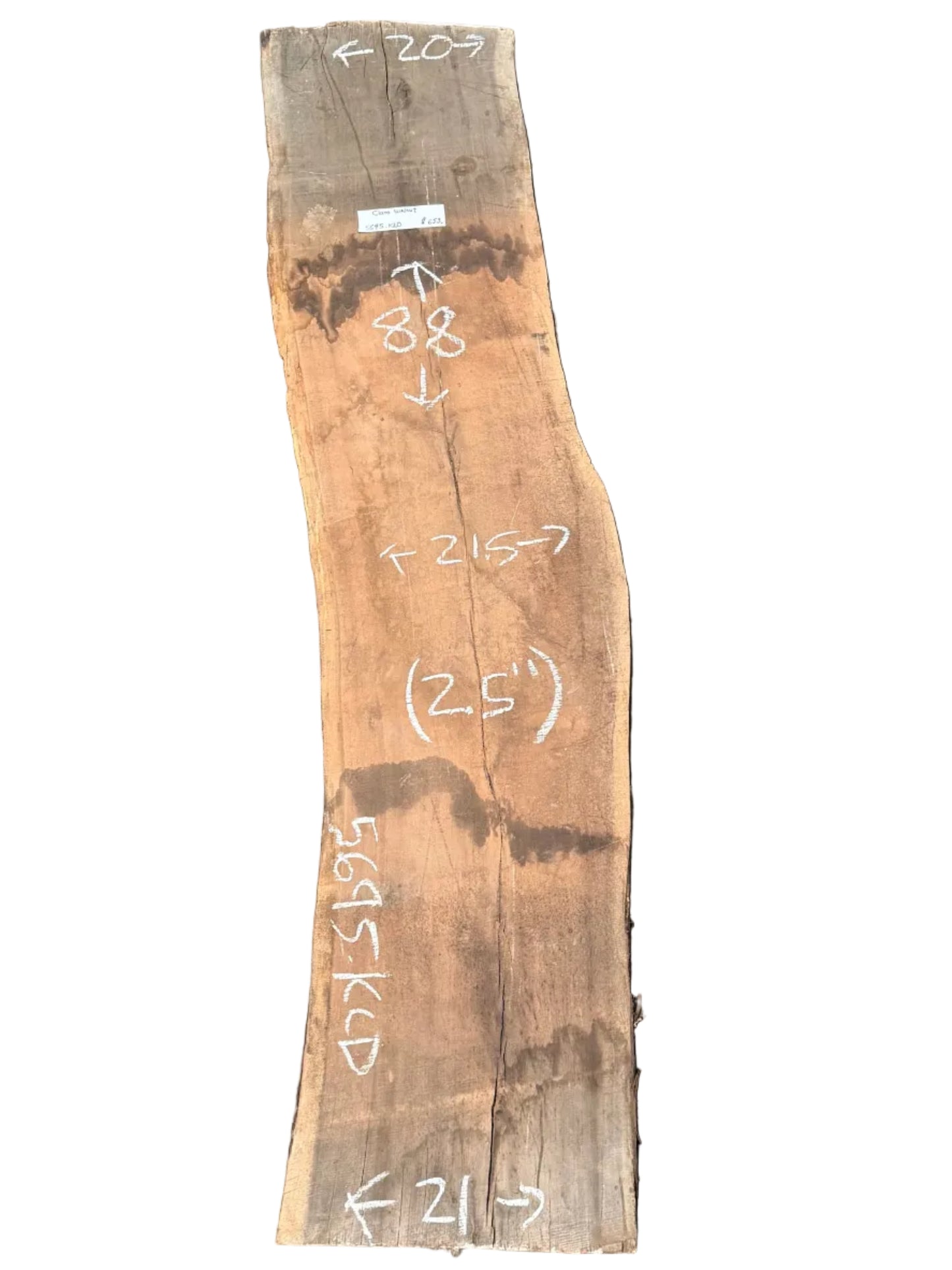 Claro Walnut Live Edge Slab 5695.KLD