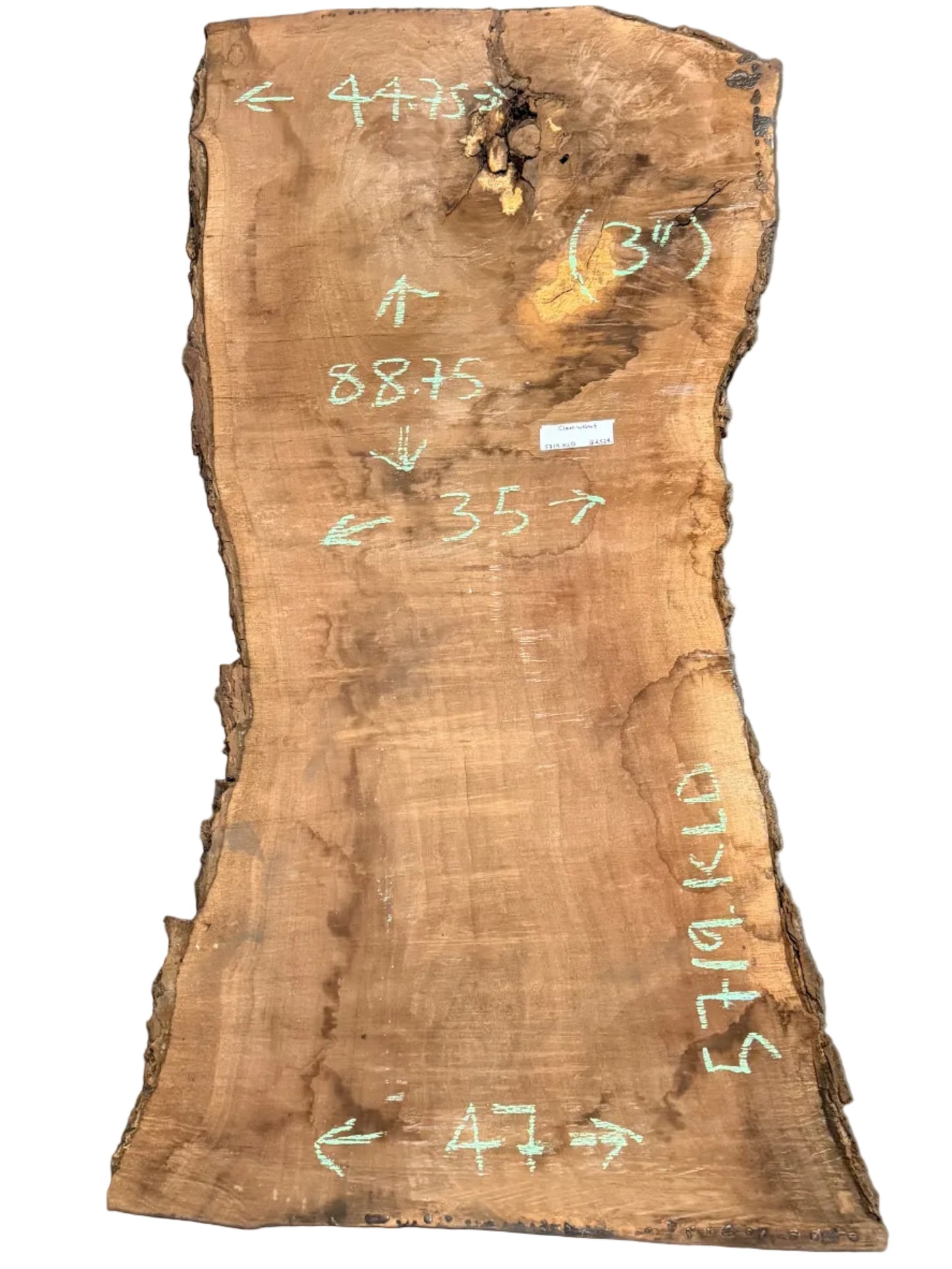 Claro Walnut Live Edge Slab 5719.KLD