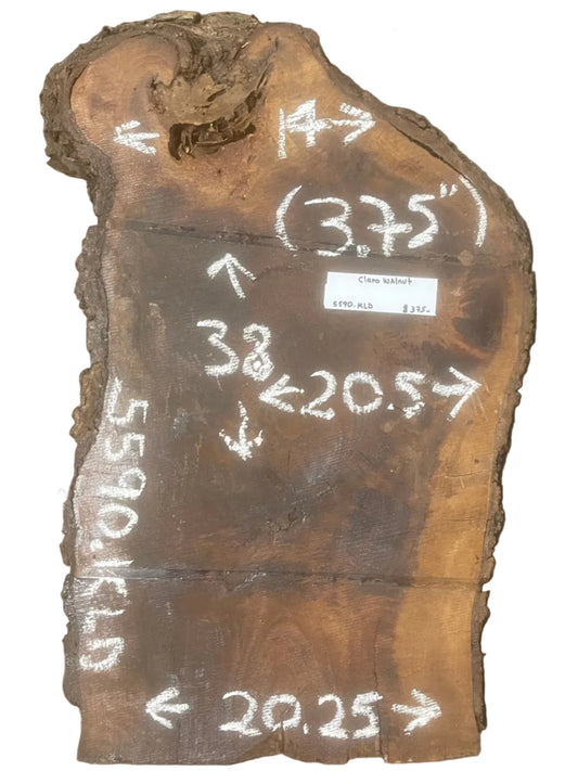 Claro Walnut Live Edge Slab 5590.KLD