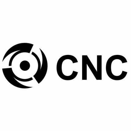 CNC logo with a stylized circular design on a white background