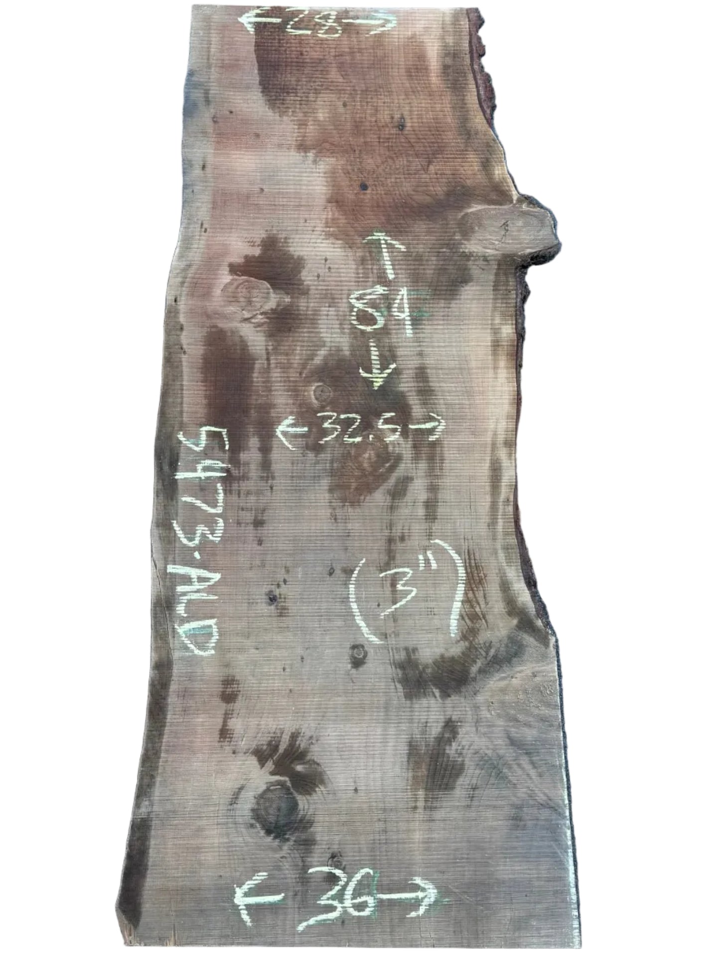 Deodar Cedar Live Edge Slab 5473.ALD