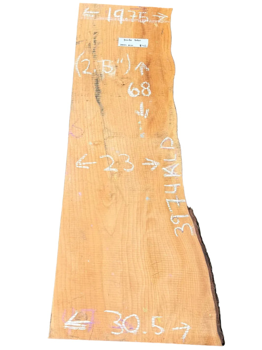 Deodar Cedar Live Edge Slab 3974.KLD