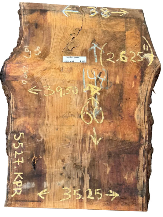 Deodar Cedar Live Edge Slab 5527.KPR