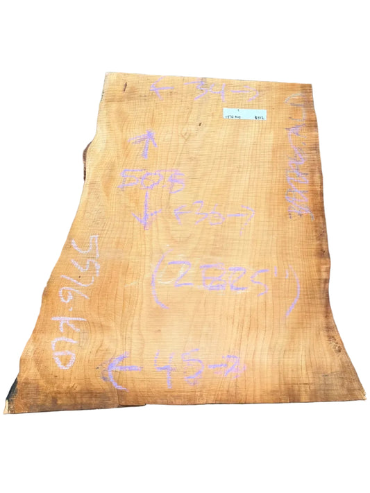 Deodar Cedar Live Edge Slab 5576.KLD