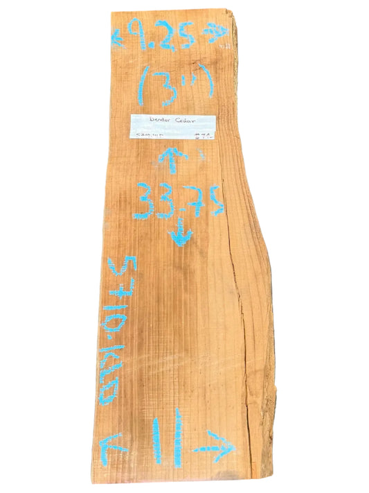 Deodar Cedar Live Edge Slab 5710.KLD
