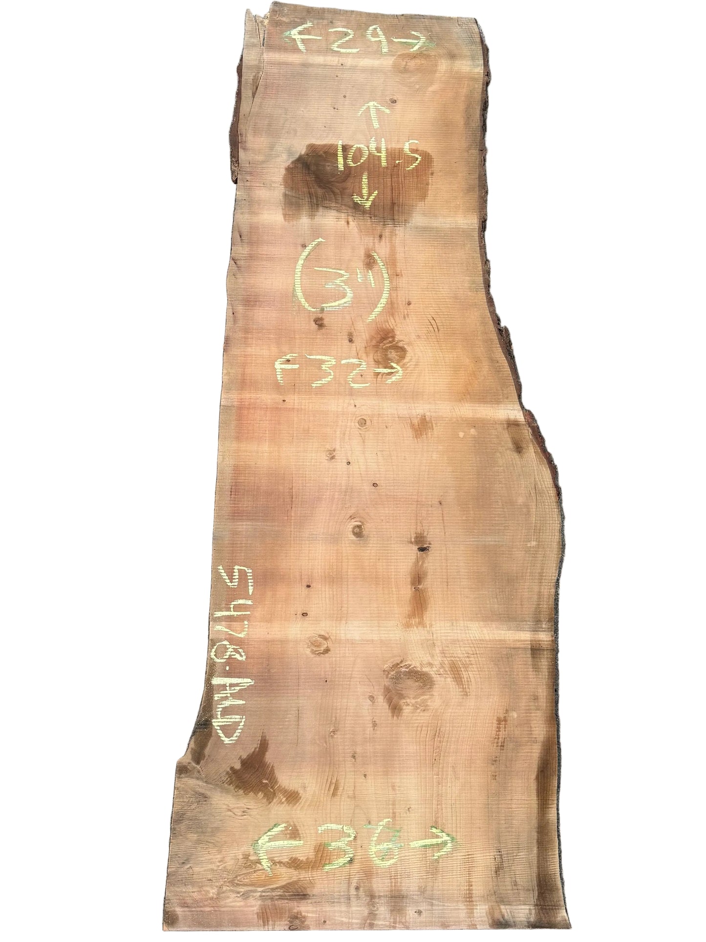 Deodar Cedar Live Edge Slab 5478.ALD
