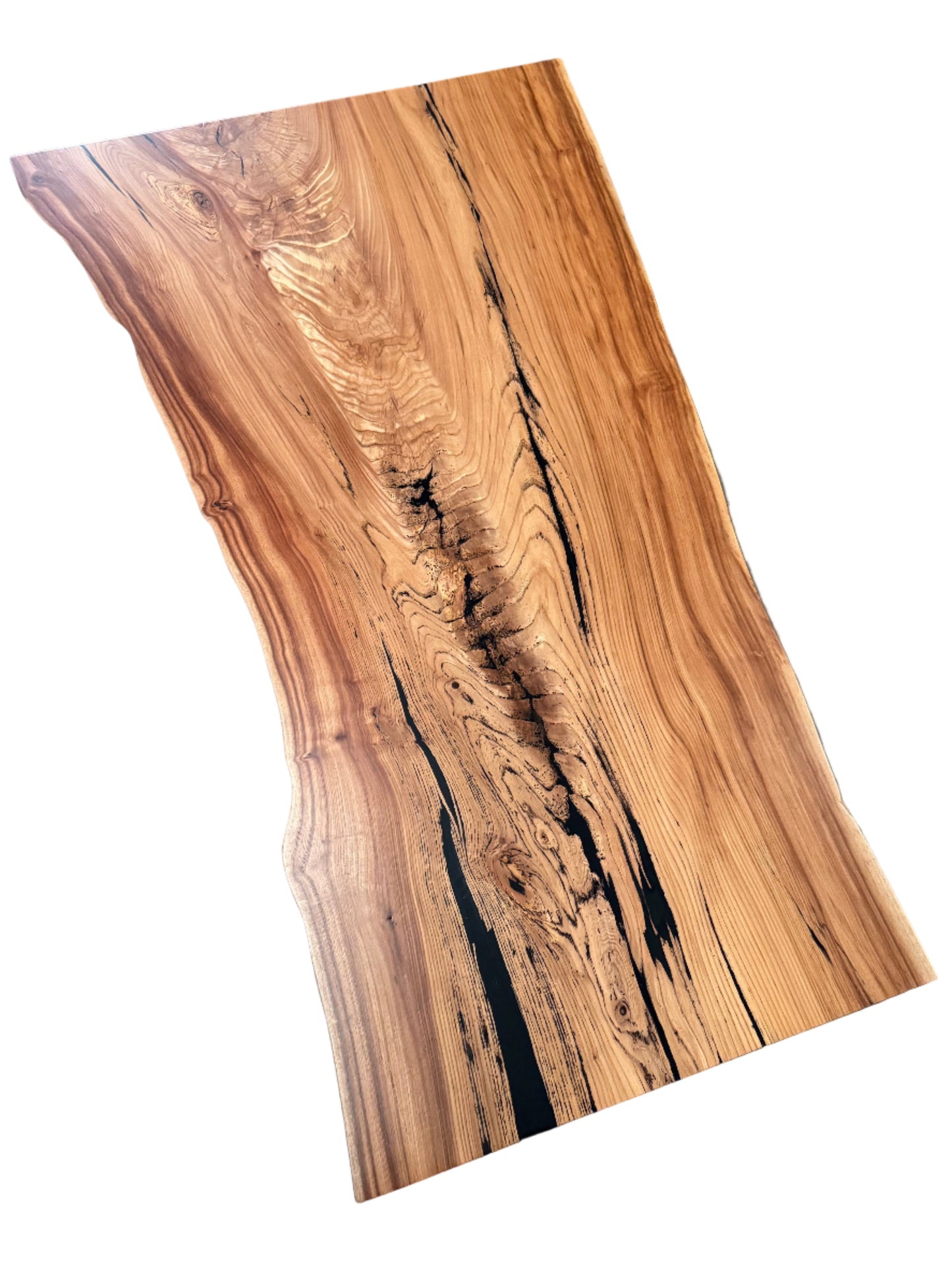 coffee table top made from elm live edge wood