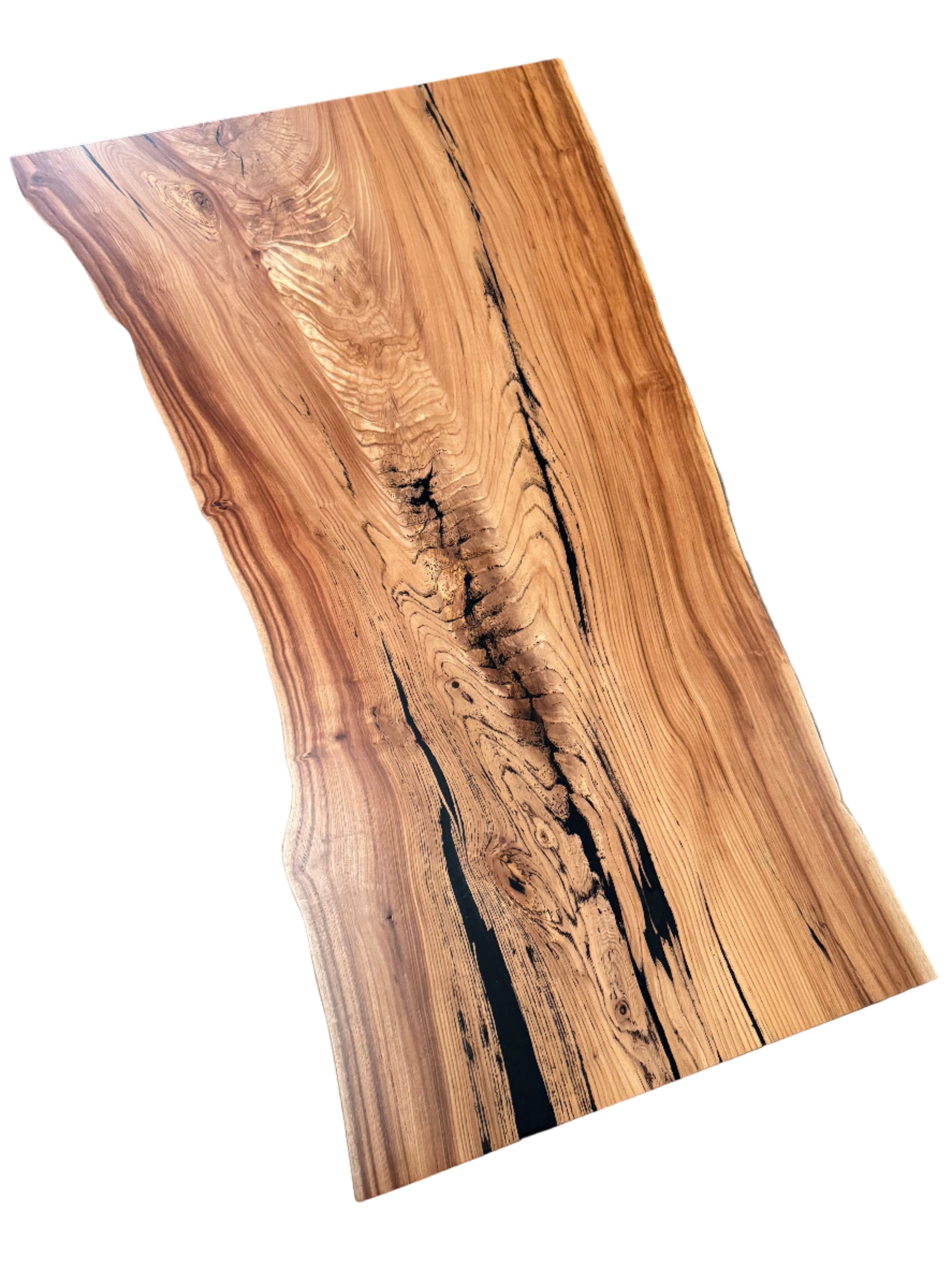 coffee table top made from elm live edge wood