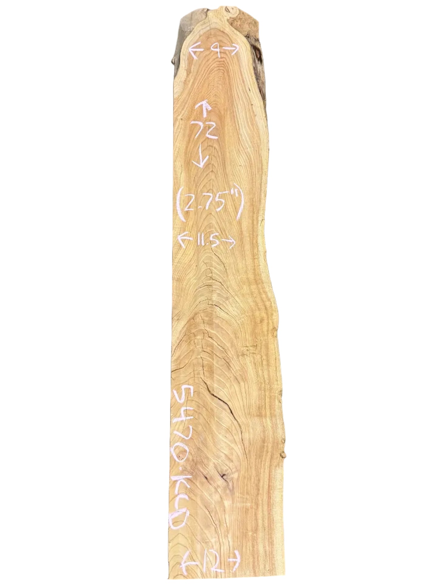 Elm Live Edge Slab S2S 5470.KLD