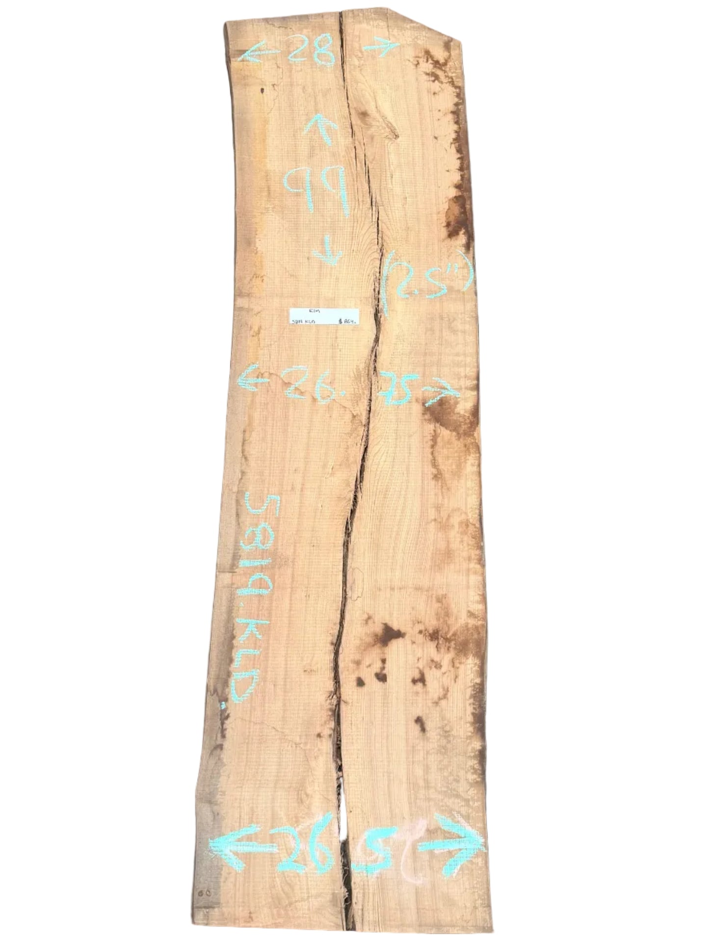 Elm Live Edge Slab 5819.KLD
