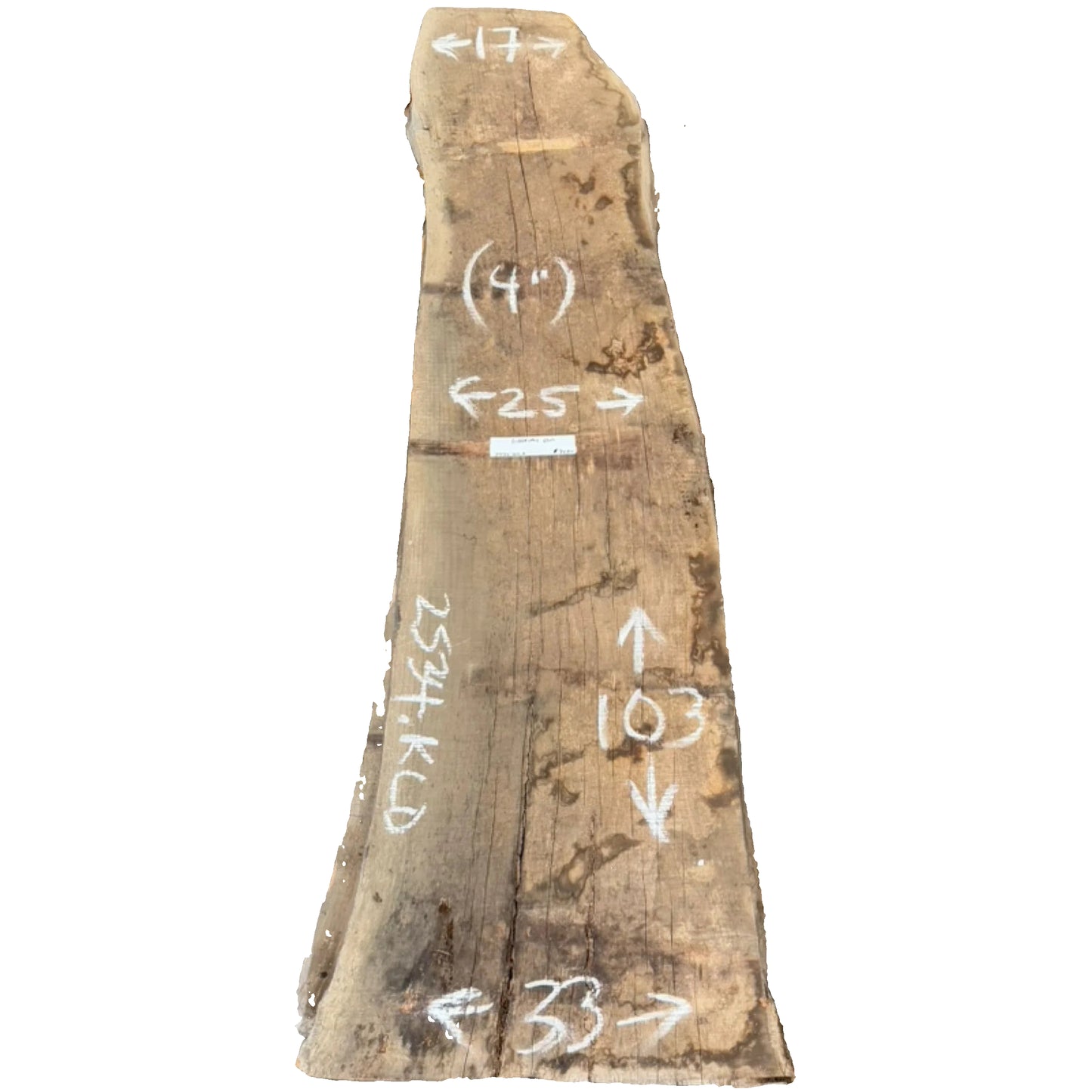 Siberian Elm Live Edge Slab 2534.KLD