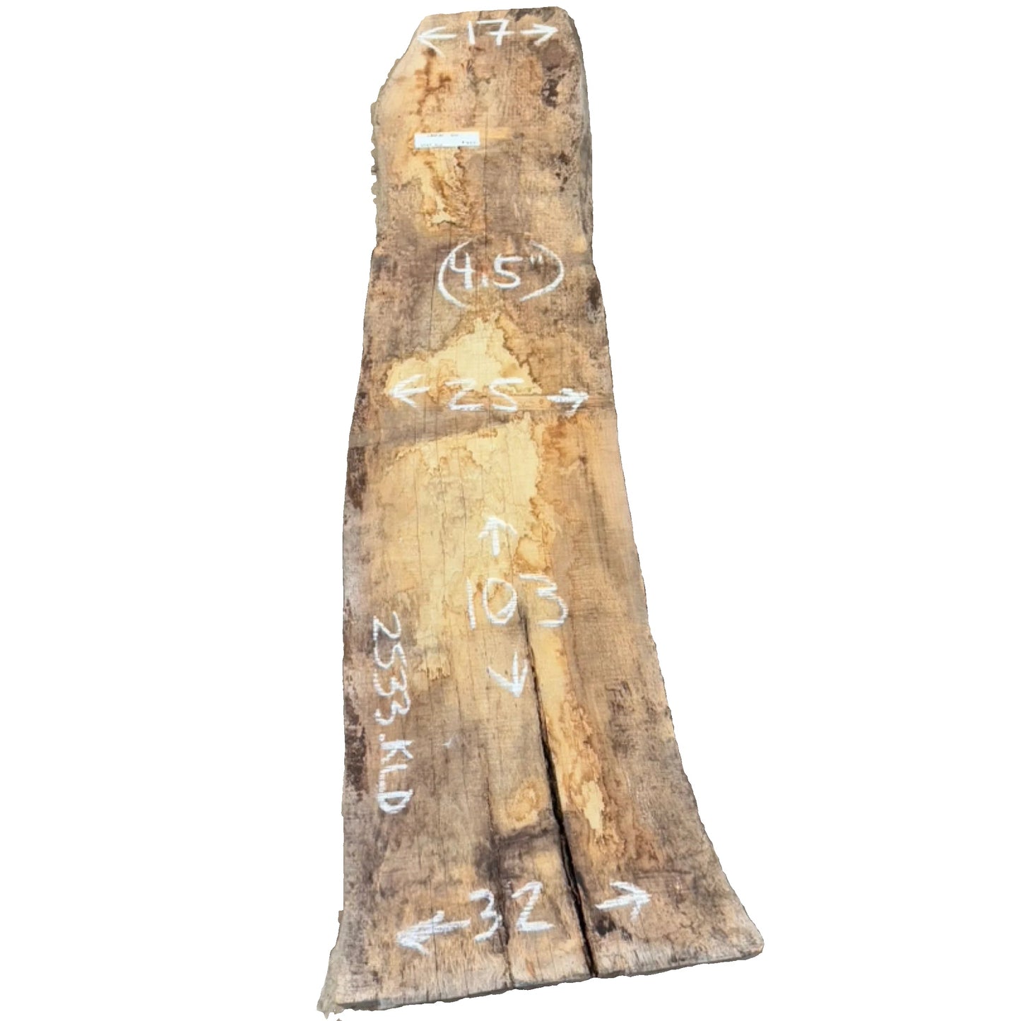 Siberian Elm Live Edge Slab 2533.KLD