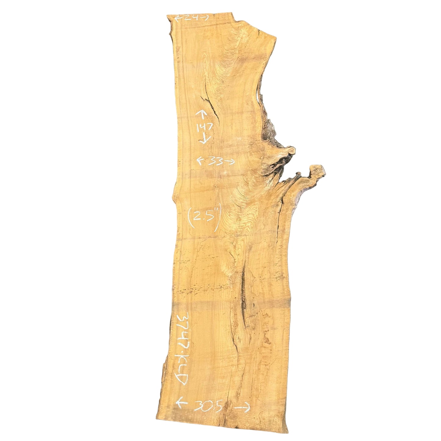 Elm Live Edge Slab 3747.KLD