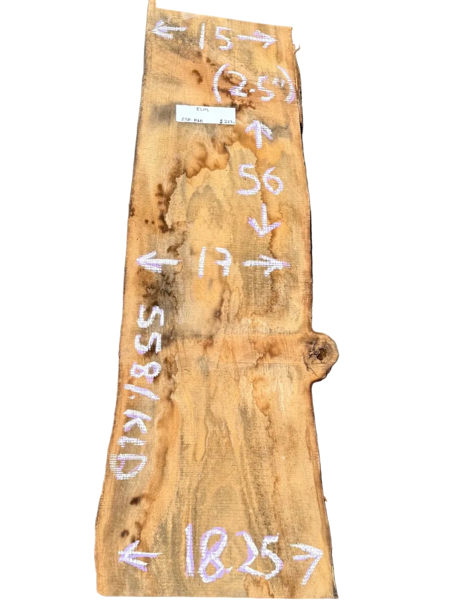 Elm Live Edge Slab 5581.KLD
