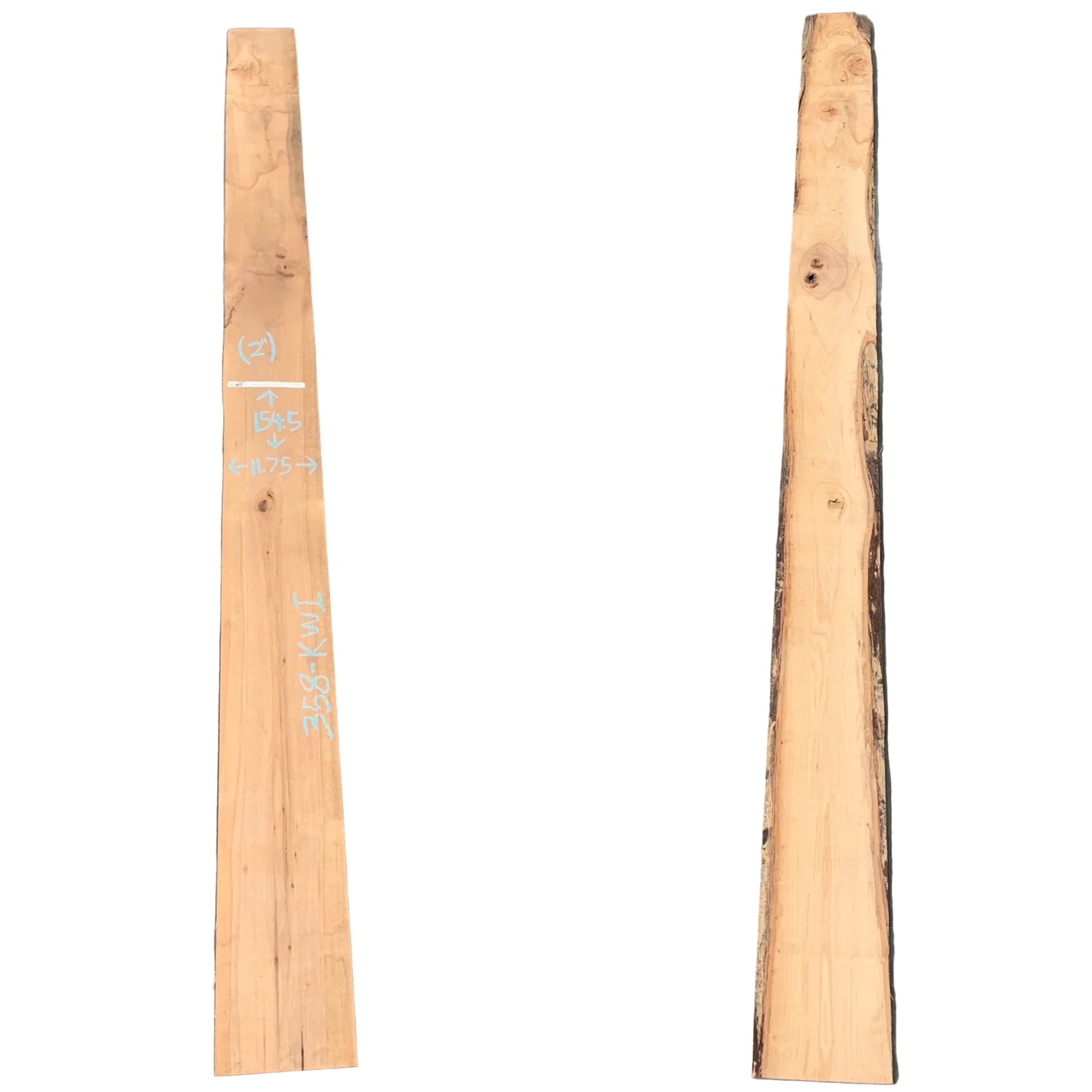 Shagbark Hickory Live Edge Slab 358.KWI